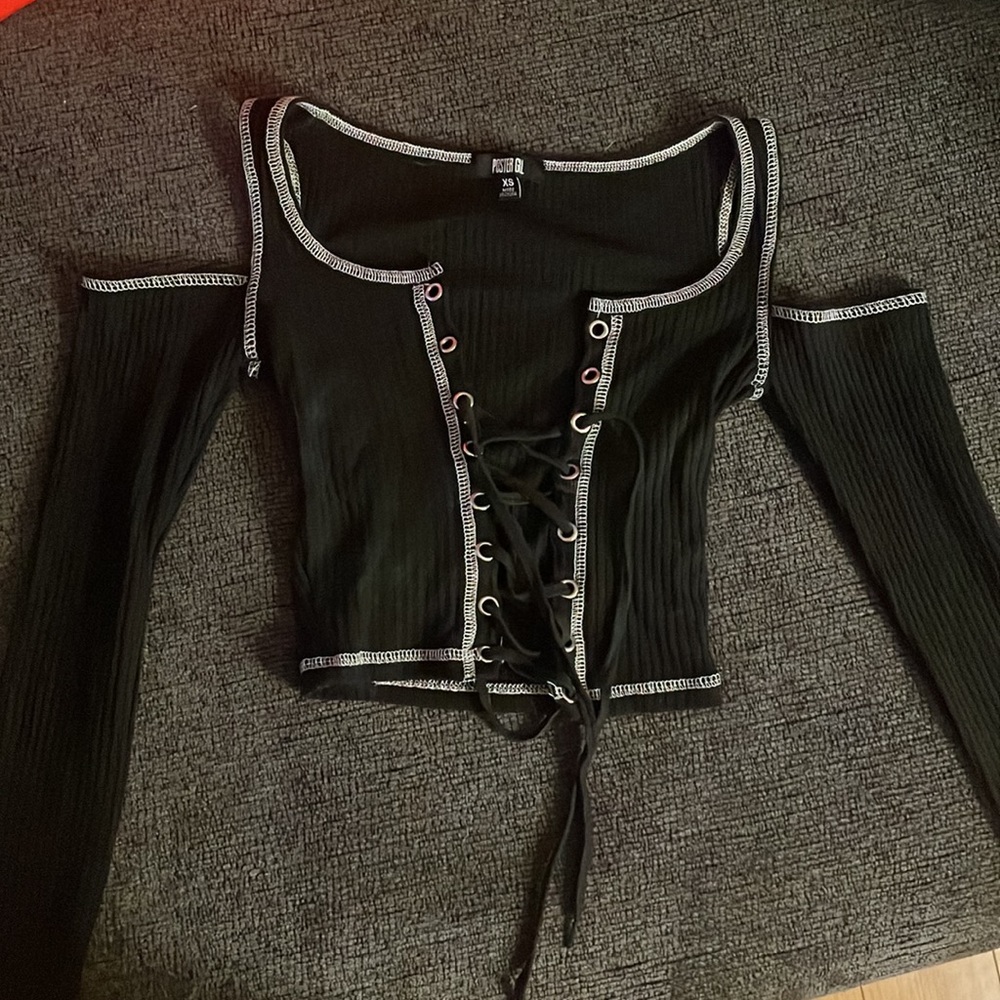 Dolls kill lace up shirt